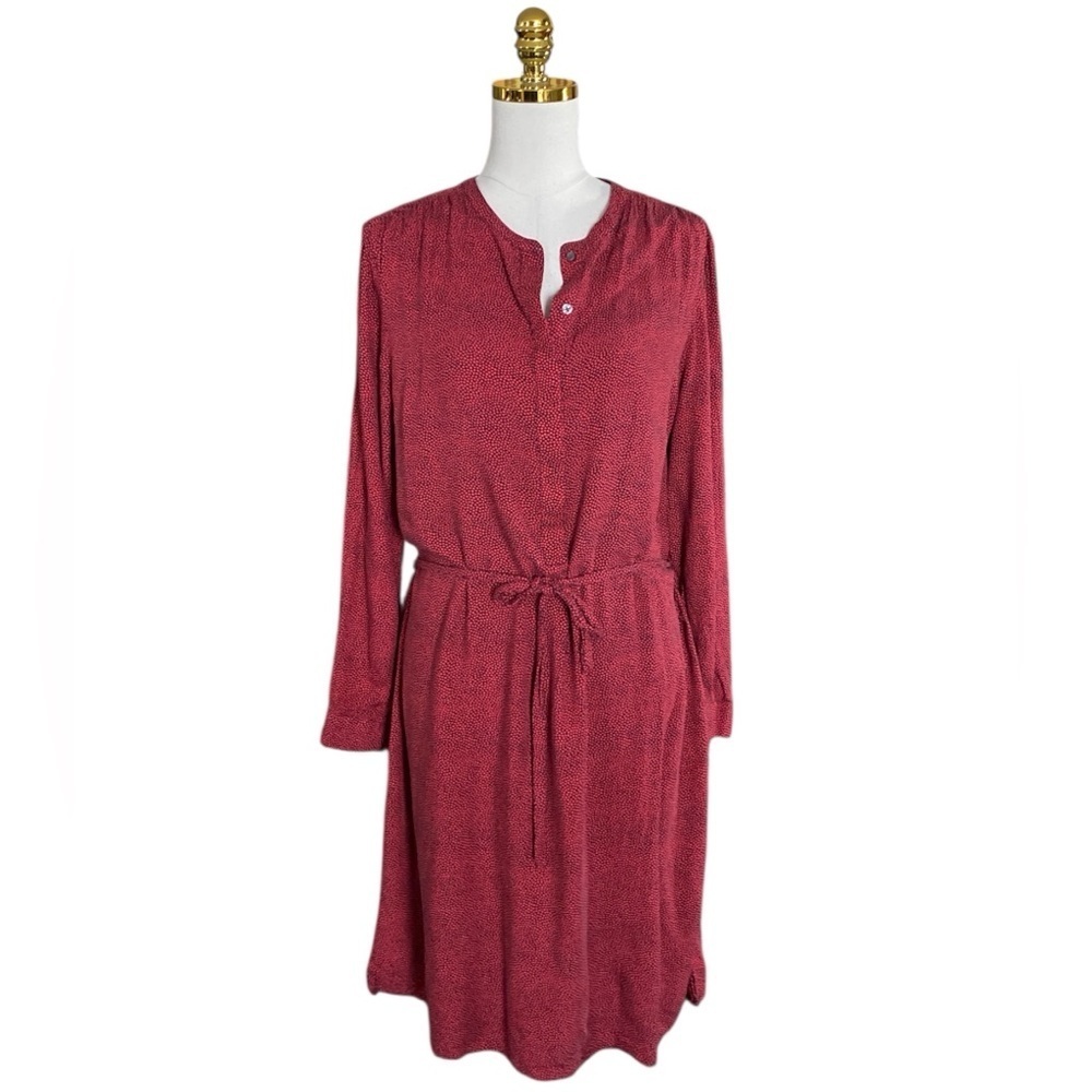 Boden Women’s Red Polka Dots Long Sleeve A-Line Shift Dress Size 14L